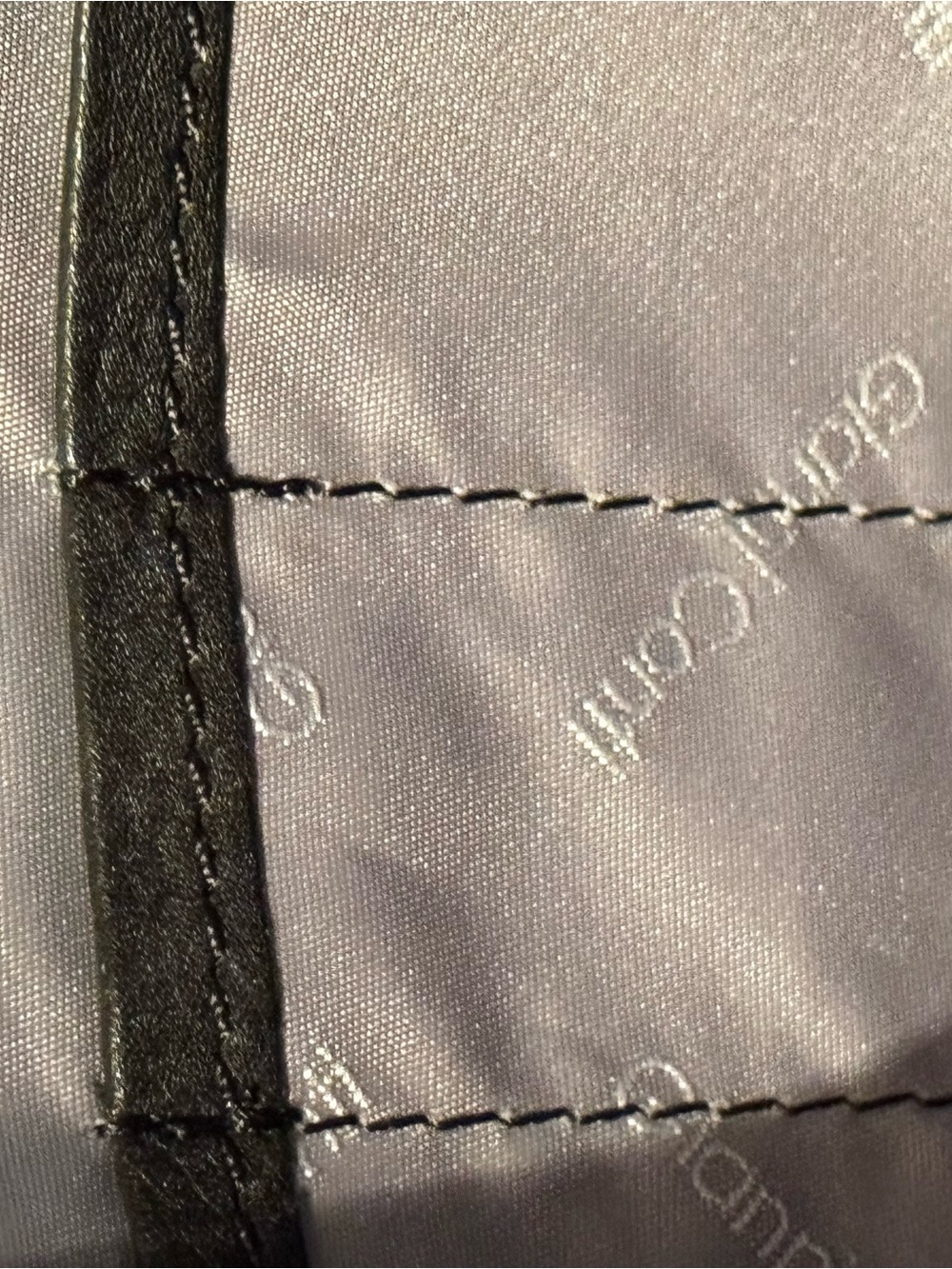 Gianni Conti Genuine Leather Patchwork Tote Bag Black White Gray Scallop Purse - Picture 10 of 10
